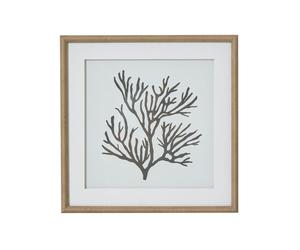 Hill Interiors Reef Coral Framed Print - Brown/White/Black - Brown/White/Black - One Size - Brown/White/Black