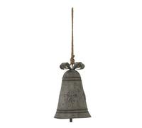 Hill Interiors Rustic Bell Christmas Hanging Dration in Silver Hill Interiors Silver