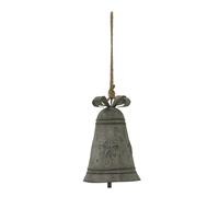 Hill Interiors Rustic Bell Christmas Hanging Decoration - Silver - Silver - 18cm x 10cm x 10cm - 100% Mixed