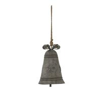 Hill Interiors Rustic Bell Christmas Hanging Dration in Silver Hill Interiors Silver