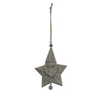 Hill Interiors Rustic Santa Christmas Hanging Dration in White Hill Interiors White