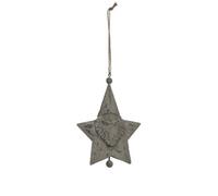 Hill Interiors Rustic Santa Christmas Hanging Dration in White Hill Interiors White