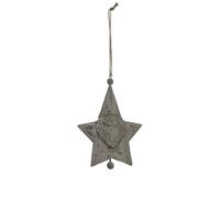 Hill Interiors Rustic Santa Christmas Hanging Dration In White White One Size