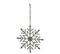 Hill Interiors Rustic Snowflake Christmas Hanging Dration In White White One Size