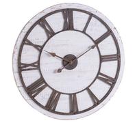 Hill Interiors Rustic Wall Clock in Light Brown Hill Interiors Light Brown