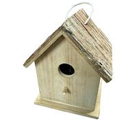 Hill Interiors Rustic Wild Bird House - White/Brown - White/Brown - One Size