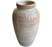Hill Interiors Sabbia Collection Brindled Amphora Pot - Brown - 30cm x 17cm x 17cm - Brown