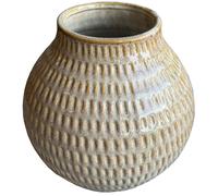 Hill Interiors Sabbia Collection Textured Vase - Brown - 17cm x 18cm x 18cm - Brown