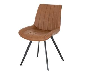 Hill Interiors Scandi-Inspired Tan Swivel Dining Chair