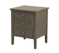 Hill Interiors Serene Collection Bedside Table - Grey - 59cm x 43cm x 48cm - Grey - 100% Mixed