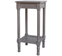 Hill Interiors Serene Rattan Collection Side Table Grey (One Size)