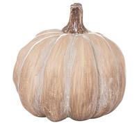 Hill Interiors Set of Six Carved Wood Effect Pumpkins, RESIN, Mixed, 7.5 x 8 x 0.6 cm