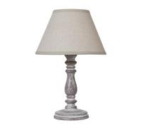 Hill Interiors Setia Column Linen Table Lamp in White Hill Interiors White