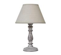 Hill Interiors Setia Column Linen Table Lamp - White - One Size - White