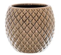 Hill Interiors Seville Collection Diamond Bevel PlanterOne Size Brown HI4532