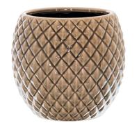 Hill Interiors Seville Collection Diamond Bevel Planter In Brown Brown