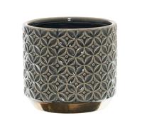 Hill Interiors Seville Collection Lebes Patterned Planter in Bronze Hill Interiors Bronze