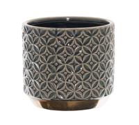 Hill Interiors Seville Collection Lebes Patterned Planter in Bronze Hill Interiors Bronze