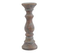Hill Interiors Siena Column Candle Holder Brown (20Cm X 10Cm X 10Cm)