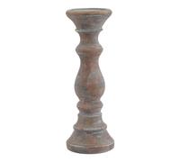 Hill Interiors Siena Column Candle Holder - Brown - Brown - 20cm x 10cm x 10cm