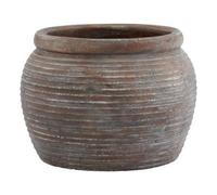 Hill Interiors Siena Diameter Rimmed Plant Pot - Ceramic - L28 X W28 X H20 Cm - Brown