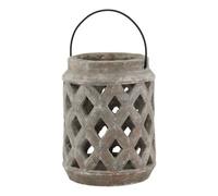 Hill Interiors Siena Lattice Lantern23cm x 17cm x 17cm Brown HI4800