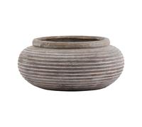 Hill Interiors Siena Ribbed Round PlanterOne Size Brown HI4895