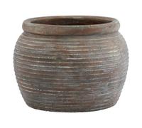 Hill Interiors Siena Rounded Rim Plant Pot - Brown - 20cm x 28cm x 28cm - Brown