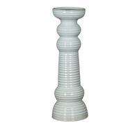 Hill Interiors Sile Large Pillar Candle Holder - Ceramic - L12 X W12 X H38 Cm - White