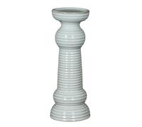 Hill Interiors Sile Medium Pillar Candle Holder - Ceramic - L11 X W11 X H31 Cm - White