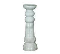 Hill Interiors Sile Pillar Candle Holder - White - White - 31cm x 11cm x 11cm