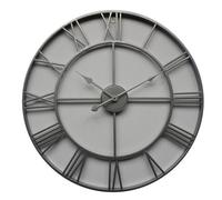 Hill Interiors Silver Skeleton Outdoor Wall Clock