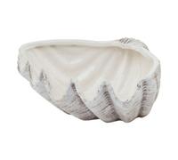 Hill Interiors Siren Ceramic Shell Bowl White/grey (10Cm X 21Cm X 28Cm)