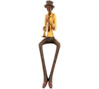 Hill Interiors Sitting Jazz Band Trumpeter In Brown Brown