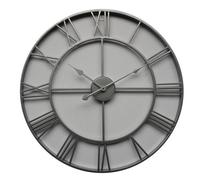 Hill Interiors Skeleton Wall Clock Silver (70Cm X 5Cm X 70Cm)