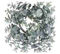 Hill Interiors Small Frosted Eucalyptus Candle Wreath