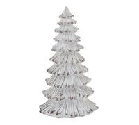 Hill Interiors Small Snowy Fir Tree Sculpture - Resin - L10 X W10 X H17 Cm - White