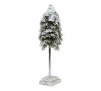 Hill Interiors Snowy Cedar Tree Wooden Block - Brown/White/Green - One Size - Brown/White/Green