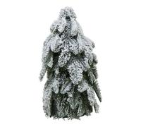 Hill Interiors Snowy Fir Tree Christmas Decoration - White/Green - 29cm x 12cm x 17cm - White/Green