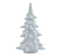 Hill Interiors Snowy Fir Tree Decoration - White - White - 29cm x 12cm x 17cm