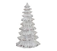 Hill Interiors Snowy Pine Tree Sculpture White (25Cm X 14Cm X 14Cm)