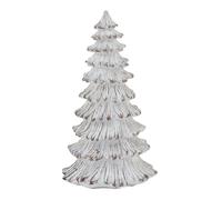 Hill Interiors Snowy Pine Tree Sculpture White (25Cm X 14Cm X 14Cm)