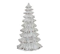Hill Interiors Snowy Pine Tree Sculpture - White - White - 25cm x 14cm x 14cm