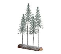 Hill Interiors Snowy Spindle Christmas Decoration Brown/white/green (35Cm X 20Cm)
