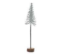 Hill Interiors Snowy Spindle Christmas Tree (30cm) (Brown/White/Green)