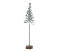 Hill Interiors Snowy Spindle Christmas Tree Brown/white/green (30Cm)