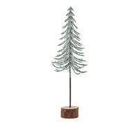 Hill Interiors Snowy Spindle Tree Christmas Decoration Brown/white/green (25Cm)