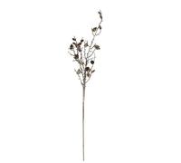 Hill Interiors Snowy Winter Woodland Branch With Pinecones - Plastic - H110 Cm - White