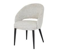 Hill Interiors Sorelle Curved Indoor Dining Chair - Metal - L63 X W56 X H88 Cm - White