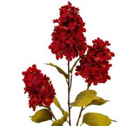 Hill Interiors Spear Hydrangea Artificial Flower Spray Red/green (One Size)